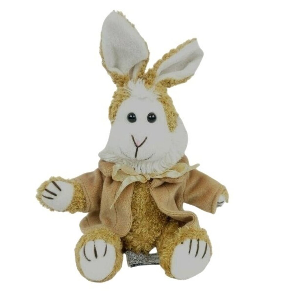 Vintage 1999 Easter Bunny Chrisha Playful Plush Jointed Legs Rabbit Coat Toy